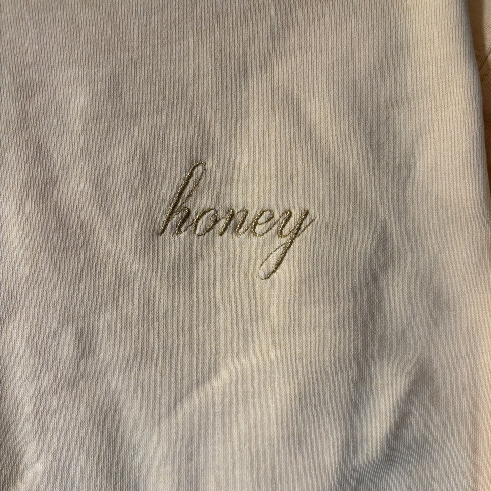 Brandy Melville Crewneck Honey Pullover Sweatshirt in Yellow - Picture 3 of 5